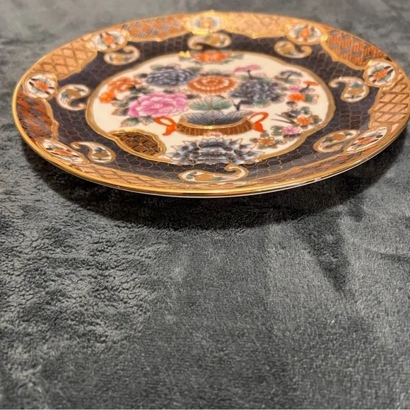Andrea Decorative Plate with Gold Floral Accents - Picture 8 of 10